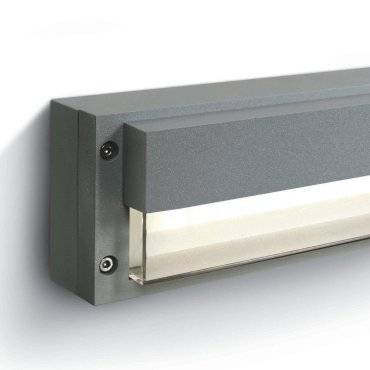 ONE Light Outdoor Wall Lights - buiten wandverlichting - 22 x 9 x 5 cm - 3W LED incl. - IP54 - grijs