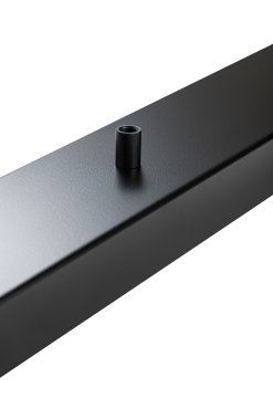 Perluci - plafondplaat voor 5 lichtpunten - 140 x 9 x 2,5 cm - zwart