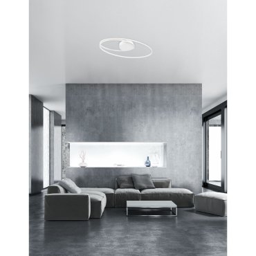 Nova Luce Viareggio - plafondverlichting - 60 x 35 x 15 cm - 28W LED incl. - wit