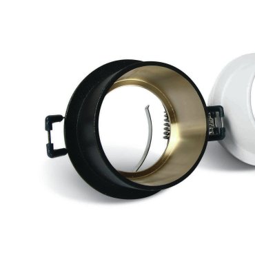 ONE Light Recessed Cylinders - inbouwspot - Ø 68 mm, Ø 62 mm inbouwmaat - zwart en goud