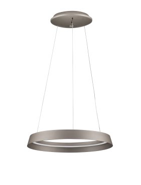 Nova Luce Ormi - hanglamp - Ø 45 x 150 cm - 38W dimbare LED incl. - champagnebruin