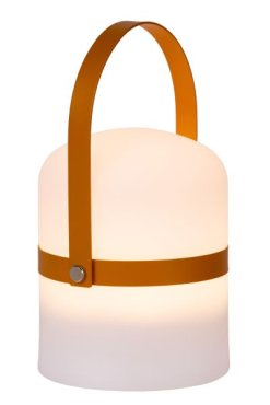 Lucide Little Joe - buiten tafellamp - Ø 10 x 18,5 cm - 3 stappen dimmer - 3W LED incl. - IP44 - bruin