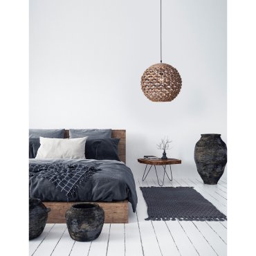 Nova Luce Griffin - hanglamp - Ø 40 x 250 cm - bruin en zwart