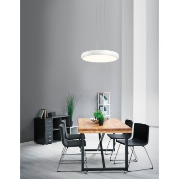 Nova Luce Gap - hanglamp - Ø 51 x 120 cm - 50W LED incl. - wit