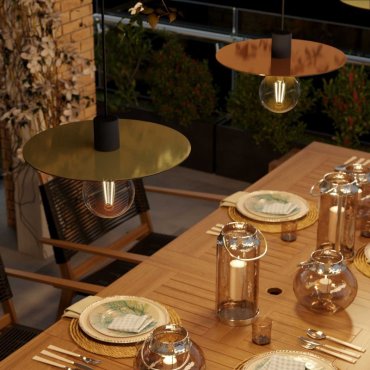 Creative Cables Elegant - hanglamp - Ø 40 x 514,8 cm - IP65 - koper en goud (omwisselbaar)