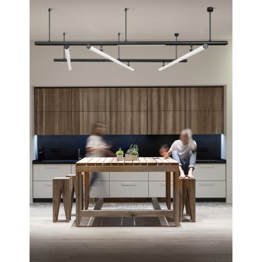 Nova Luce Ram 24V - armatuur voor magnetisch profielsysteem - 150 x 12 cm - 38W LED incl. - zandzwart
