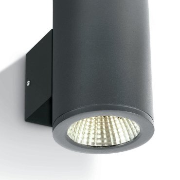 ONE Light Outdoor Wall Cylinders Up &amp; Down Beam - buiten wandverlichting - 8 x 10,6 x 13,8 cm - 2 x 6W LED incl. - IP54 - antraciet