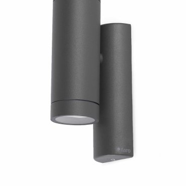 Faro Steps - wandverlichting - 6,5 x 10 x 24 cm - IP44 - donkergrijs
