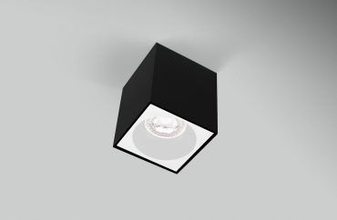 Century Italia Essenza Cube - opbouwspot 1L - 9,6 x 9,6 x 10,2 cm - wit en zwart
