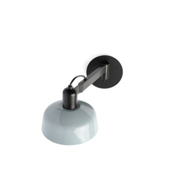 Faro Tatawin - wandlamp - Ø 18,4 x 38 x 15 cm - satijnzwart en glanzend grijsblauw