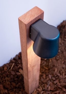 Lichtkoning Padoek Teichos - tuinpaal -15 x 8,8 x 70 cm + 30 cm voet - IP54 - zwart en padoek