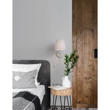 Nova Luce Sage - wandverlichting met schakelaar - 20 x 29 x 59 cm - 3W LED incl. - wit