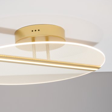 Nova Luce Jertuna - plafondverlichting - Ø 53 x 11,5 cm - 30W LED incl. - goud