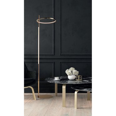 Maxlight Lozanna - staanlamp - 170 cm - 27W LED incl. - goud