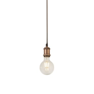 Searchlight Suspension - hanglamp - Ø 9,8 x 150 cm - antiek koper