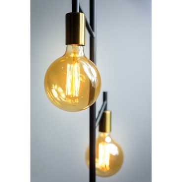 ETH Tree - vloerlamp - 152 cm - zwart en messing