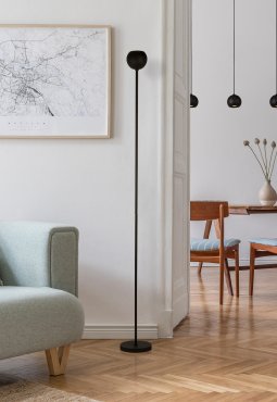 Searchlight Hero - staanlamp - 180 cm - zwart
