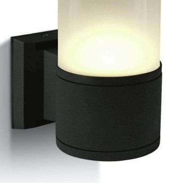 ONE Light E27 Tube Lights - buiten wandverlichting - 10,7 x 21 cm - IP54 - zwart