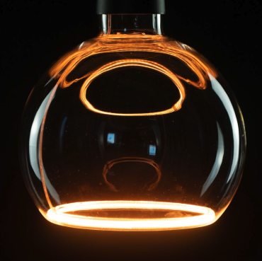 Segula LED lamp - Floating Globe - Ø 15 x 18,5 cm - E27 - 6W dimbaar - 1900K - transparant