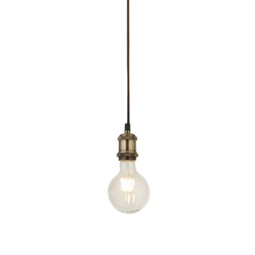Searchlight Suspension - hanglamp - Ø 9,8 x 150 cm - antiek messing