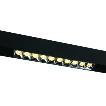 ONE Light magnetisch railsysteem MAXI - linear - railspot - 27 x 3,7 x 4,7 cm - 22W LED incl. - zwart met zilveren reflector