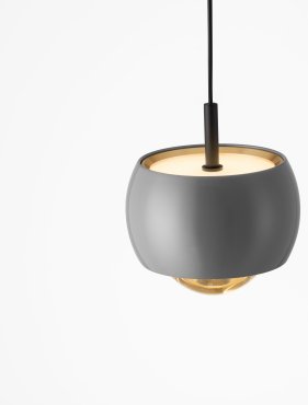 Nova Luce Conga - hanglamp - Ø 9,6 x 140 cm - 13W LED incl. - grijs