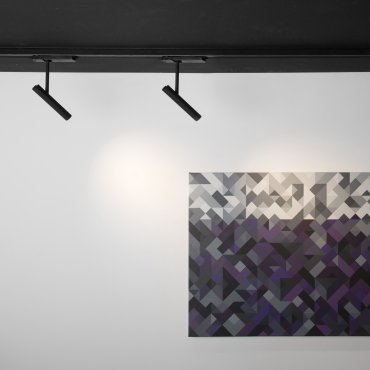 Nova Luce Wang - 3-fase railspot - 16 x 3 x 29 cm - 12W LED incl. - zandzwart