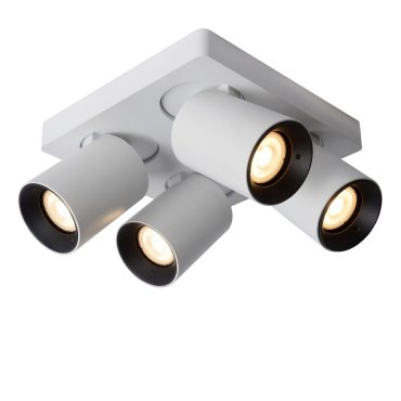 Lucide Nigel - opbouwspot - 20 x 20 x 11,3 cm - 4 x 5W dimbaar incl. - dim to warm - wit