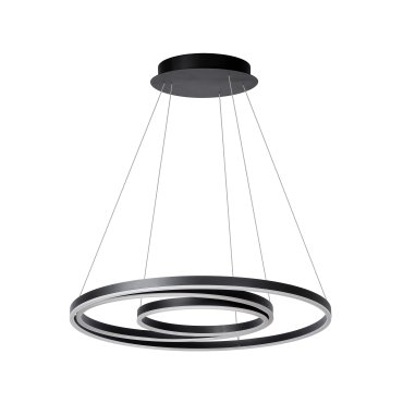 Lucide Triniti - hanglamp - Ø 80 x 135 cm - 136W dimbare LED incl. - zwart