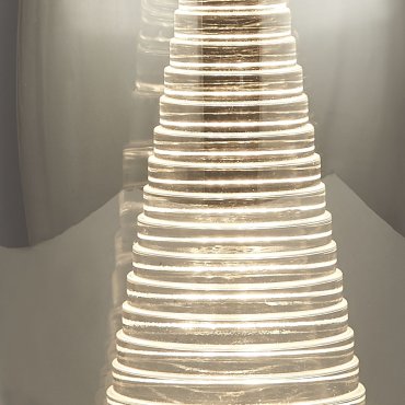 Searchlight Cyclone - tafellamp - Ø 11,5 x 20,5 cm - 6W LED incl. - chroom en gerookt glas