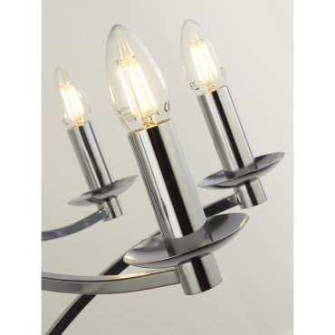 Searchlight Ascot - luster - Ø 72 x 150 cm - chroom