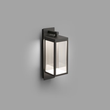 Faro Kerala - wandverlichting - 12 x 17 x 38 cm - 13W LED incl. - IP54 - donkergrijs