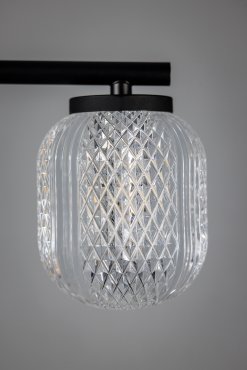 ETH Kristel - vloerlamp - Ø 25 x 154 cm - transparant en zwart
