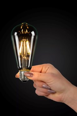Lucide LED class A filament lamp - Ø 6,4 x 14,6 cm - E27 - 7W niet dimbaar - 2700K - transparant