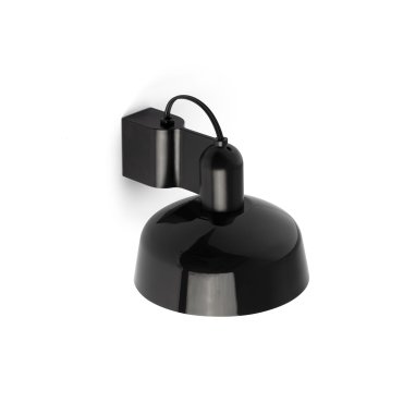 Faro Tatawin - wandlamp - Ø 18,4 x 15,5 cm - satijnzwart en glanszwart