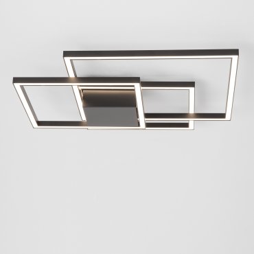 Nova Luce Bilbao - plafondverlichting - 56 x 56 x 8,5 cm - 42W dimbare LED incl. - mat zwart