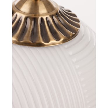 Nova Luce Athena - hanglamp - Ø 22,5 x 120 cm - wit en messing