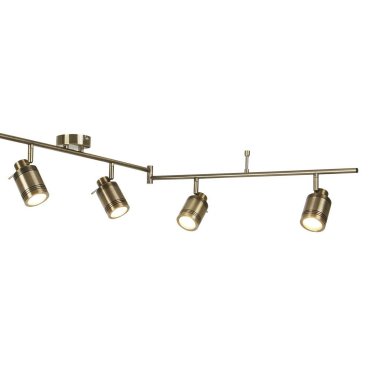 Searchlight Samson - opbouwspot 6L - 180 x 13 x 19,5 cm - IP44 - antiek messing