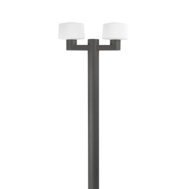 Faro Muffin – lantaarnpaal - 57 x 18,4 x 211,5 cm - IP44 - donkergrijs