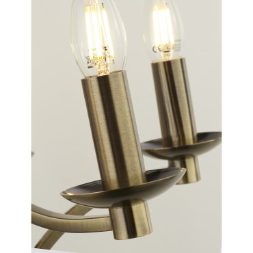Searchlight Ascot - luster - Ø 88 x 150 cm - antiek messing