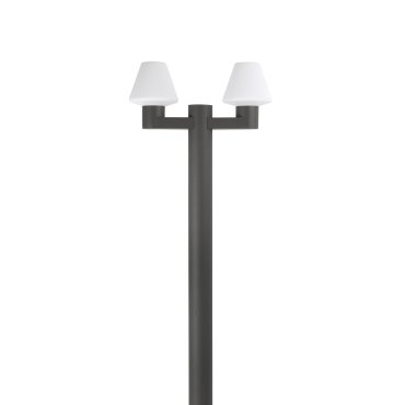 Faro Mistu – lantaarnpaal 2L – 56 x 18,4 x 215 cm - IP44 - donkergrijs