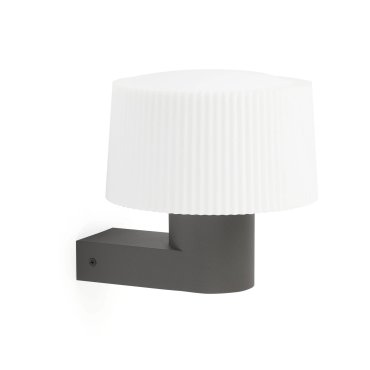 Faro Muffin - wandverlichting - 22 x 24,5 x 23 cm - IP44 - donkergrijs
