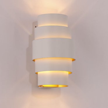 Artdelight Rolls - wandlamp - 13 x 13 x 22 cm - wit en goud