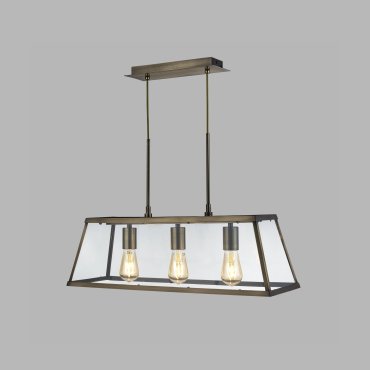 Searchlight Voyager - hanglamp - 65 x 20 x 100 cm - antiek messing