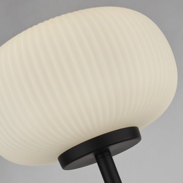 Searchlight Lumina - staanlamp - 160 cm - wit en mat zwart