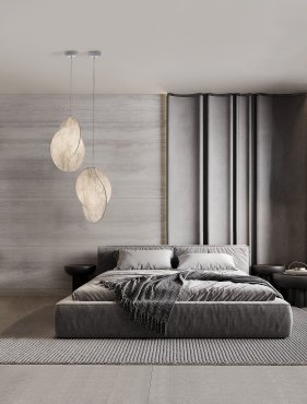 Nova Luce Esperia - hanglamp - Ø 53 x 215 cm - zandwit
