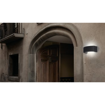 Faro Ancora - wandverlichting - 26,4 x 11 x 9 cm - IP44 - donkergrijs