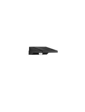 Nova Luce Tek - buiten wandlamp op zonne-energie - 11,3 x 5,4 x 19 cm - 1W LED incl. - IP54 - zandzwart