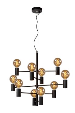 Lucide Leanne - hanglamp - 75 x 49 x 190 cm - zwart