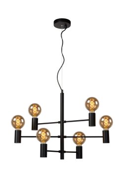Lucide Leanne - hanglamp - 65 x 32 x 175 cm - zwart